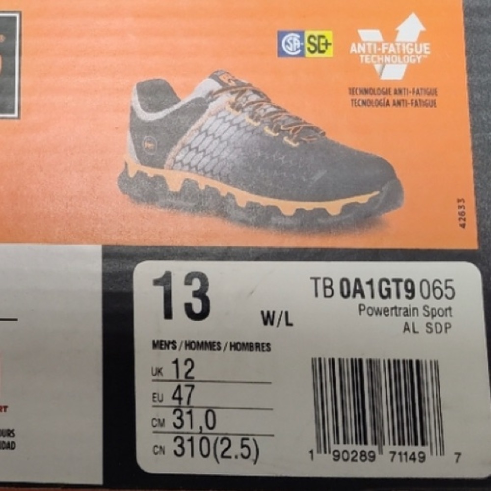 New Timberland Pro Powertrain Sport SD+. Alloy Safety Toe Sneakers / Shoes - Picture 4 of 8